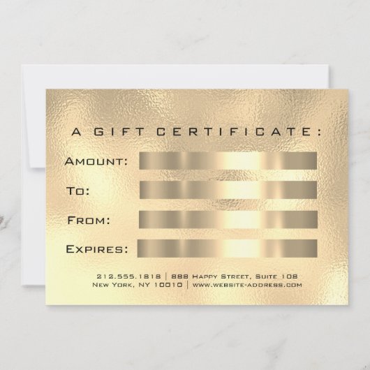 Cadeaubon Champaigne Lash Beauty Makeup (Achterkant)