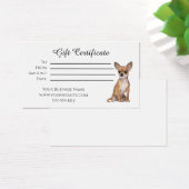 cadeaubon chihuahua dog visitekaartje (Bureau)