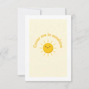 Cadeaubon, dek me zonneschijn kaart, schattig bedankkaart