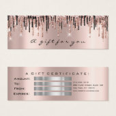Cadeaubon Drift Black Roos GreyMakeup Small Mini Visitekaartjes (Voorkant /achterkant)