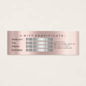Cadeaubon Drift Black Roos GreyMakeup Small Mini Visitekaartjes (Achterkant)