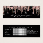 Cadeaubon Drift Black White Makeup Small Mini Visitekaartjes (Voorkant /achterkant)