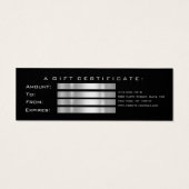 Cadeaubon Drift Black White Makeup Small Mini Visitekaartjes (Achterkant)
