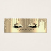 Cadeaubon Drift Faux Gold Lash Makeup Small Mini Visitekaartjes (Voorkant)