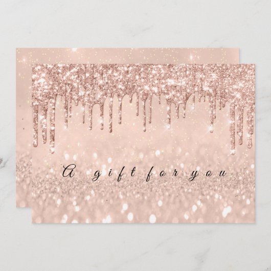 Cadeaubon Drift Roos Gold Envelope Invitati Kaart (Voorkant / Achterkant)