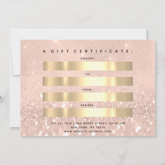 Cadeaubon Drift Roos Gold Envelope Kaart (Achterkant)