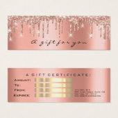 Cadeaubon Drift Spark Coral Makeup Small Mini Visitekaartjes (Voorkant /achterkant)