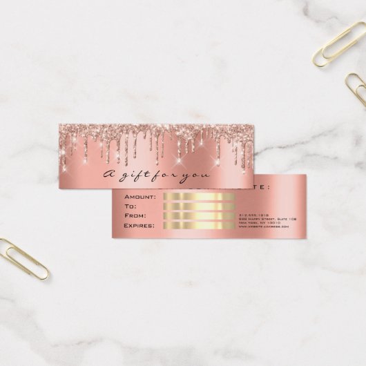 Cadeaubon Drift Spark Coral Makeup Small Mini Visitekaartjes (Kantoor)