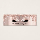 Cadeaubon Drips Roos Gold Lash Make-up Small Mini Visitekaartjes (Voorkant)