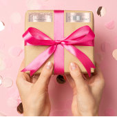 Cadeaubon Drips Sparkly Grey Make-up Small Mini Visitekaartjes