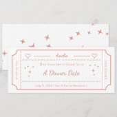 Cadeaubon, Eetdatum Aangepaste Cadeaukaart Kaart (Voorkant / Achterkant)