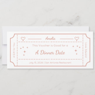Cadeaubon, Eetdatum Aangepaste Cadeaukaart Kaart