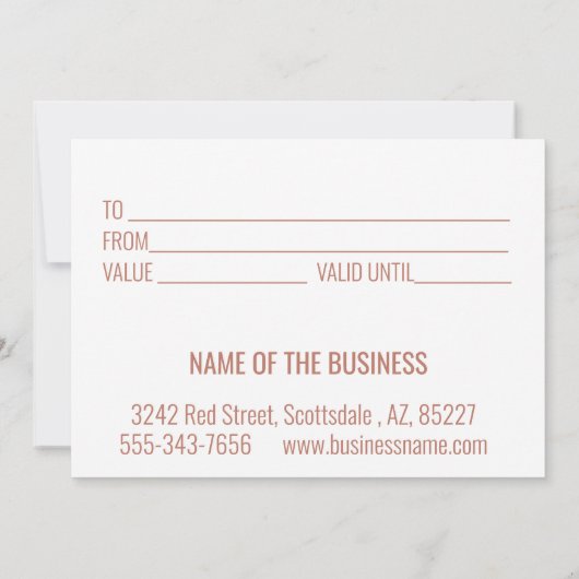 Cadeaubon Elegant Roos Gold Scissors Folie (Achterkant)