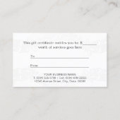 Cadeaubon - Elegant  Zilveren Damask Kortingskaartje (Achterkant)