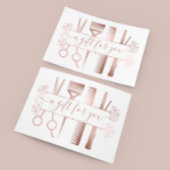 Cadeaubon Elegante Roze Gouden Schaar Folie