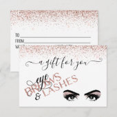 Cadeaubon Eye Brown Lashes Roos Gold (Voorkant / Achterkant)