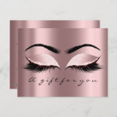 Cadeaubon Eyes Roos Vonk Roos Make-up Briefkaart (Voorkant / Achterkant)