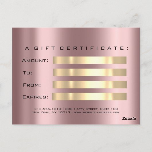 Cadeaubon Eyes Roos Vonk Roos Make-up Briefkaart (Achterkant)