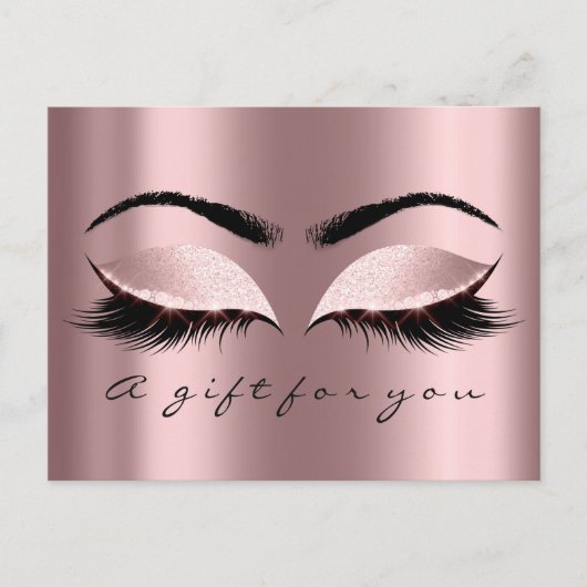 Cadeaubon Eyes Roos Vonk Roos Make-up Briefkaart (Voorkant)