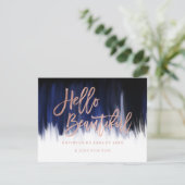 Cadeaubon faux chic roos hallo gold kaart (Staand voorkant)