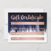 Cadeaubon faux chic roos hallo gold kaart (Achterkant)