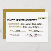 Cadeaubon Feestdagenkaart (Voorkant / Achterkant)