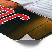 Cadeaubon foto senior basketball team speler sport poster (Hoek)