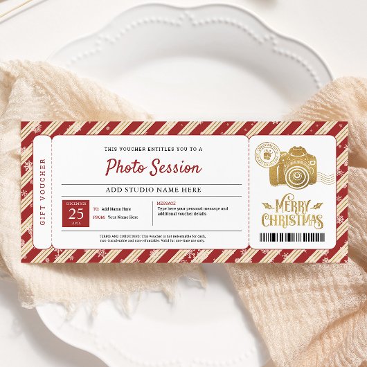 Cadeaubon Fotosessie Kerst Kaart