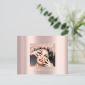 Cadeaubon Gold Drip Vakantie Confetti Roos Briefkaart (Staand voorkant)