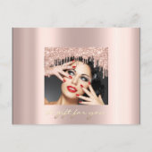 Cadeaubon Gold Drip Vakantie Confetti Roos Briefkaart (Voorkant)