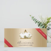 Cadeaubon | Gold Lotus Logo Spa en Salon (Staand voorkant)