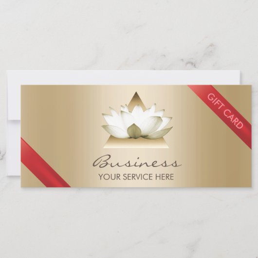 Cadeaubon | Gold Lotus Logo Spa en Salon (Voorkant)