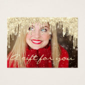 Cadeaubon Gouden Wimper Make-up Feestdagen Visitekaartje (Voorkant)