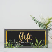 Cadeaubon Green Gold Salon Store Zakelijk (Staand voorkant)