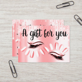 Cadeaubon Haar Stylist Nagels Snoep Drips Visitekaartje