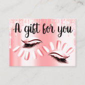 Cadeaubon Haar Stylist Nagels Snoep Drips Visitekaartje (Voorkant)