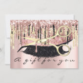 Cadeaubon Hairdresser Makeup Lash Gold Lux Kaart (Voorkant)