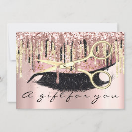 Cadeaubon Hairdresser Makeup Lash Gold Lux Kaart