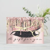 Cadeaubon Hairdresser Makeup Lash Gold Lux Kaart (Staand voorkant)