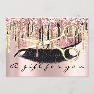 Cadeaubon Hairdresser Makeup Lash Gold Lux Kaart