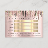 Cadeaubon Hairdresser Makeup Lash Gold Roos Visitekaartje (Achterkant)