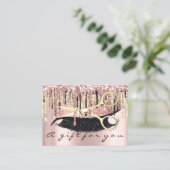 Cadeaubon Hairdresser Makeup Lash Gold Roos Visitekaartje (Staand voorkant)