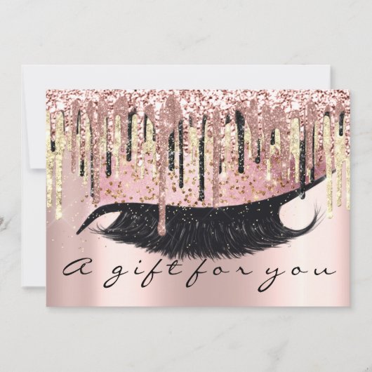 Cadeaubon Hairdresser Makeup Lash Gold VIP Kaart (Voorkant)