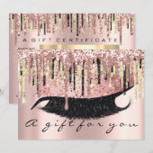 Cadeaubon Hairdresser Makeup Lash Gold VIP Kaart (Voorkant / Achterkant)