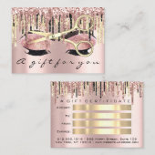 Cadeaubon Hairdresser Makeup Lash Microblad Visitekaartje (Voorkant / Achterkant)