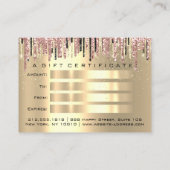 Cadeaubon Hairdresser Roos Gold Makeup Visitekaartje (Achterkant)