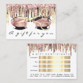 Cadeaubon Hairdresser Roos Gold Makeup Whit Visitekaartje (Voorkant / Achterkant)