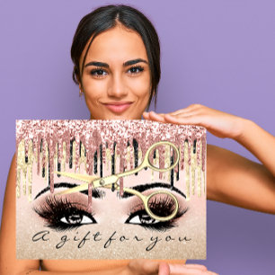 Cadeaubon Hairdresser Roos lux Gold Makeup Visitekaartje