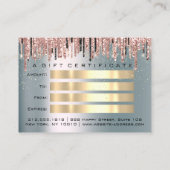 Cadeaubon hairdresser Roos roky Blue Visitekaartje (Achterkant)