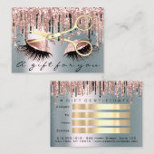 Cadeaubon hairdresser Roos roky Blue Visitekaartje (Voorkant / Achterkant)